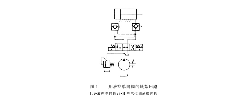 液壓密封件的鎖緊回路結構圖