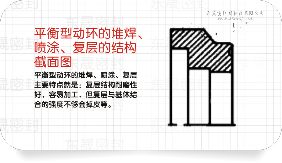 平衡型動(dòng)環(huán)機(jī)械密封件的堆焊、噴涂、復(fù)層的結(jié)構(gòu)圖